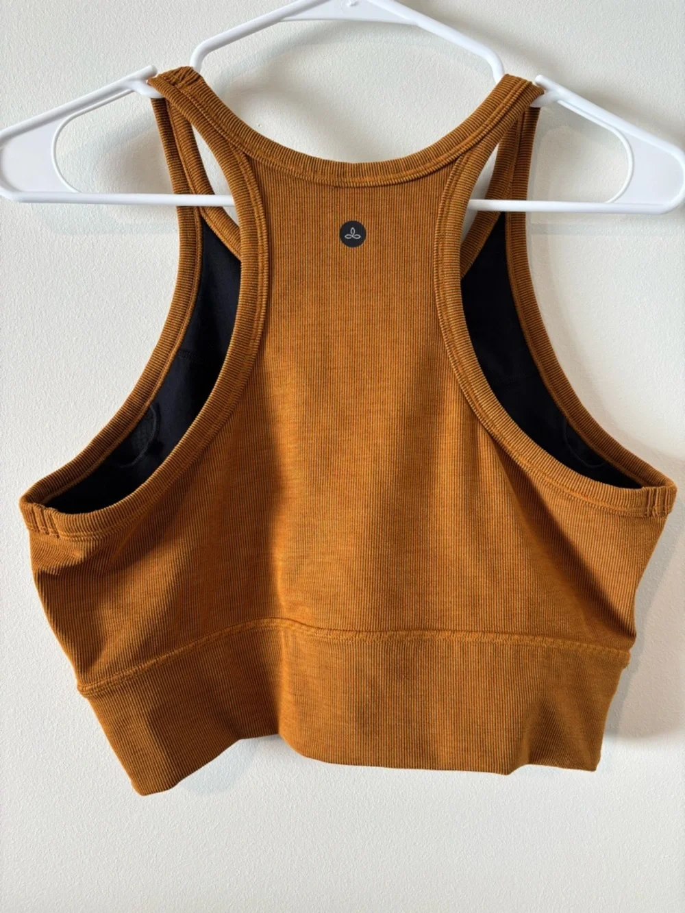 prAna Becksa Bralette - Copper Ribbed Yoga Womens Hiking Sports Bra - Size L - Picture 5 of 8